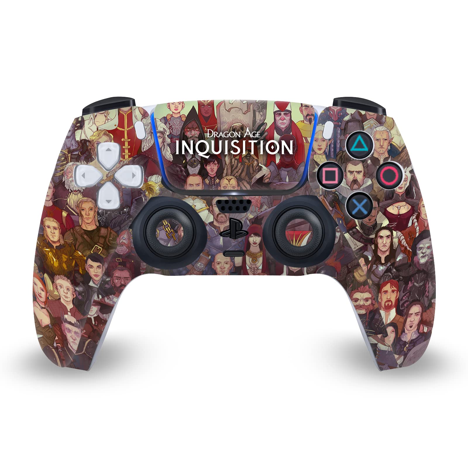Official EA Bioware Dragon Age Inquisition Vinyl Skin Sticker for PS5 Slim Digital Edition Console & Controller - Gaming Decal with Cast of Thousands Design - Perfect for Gaming Setups & Collectors