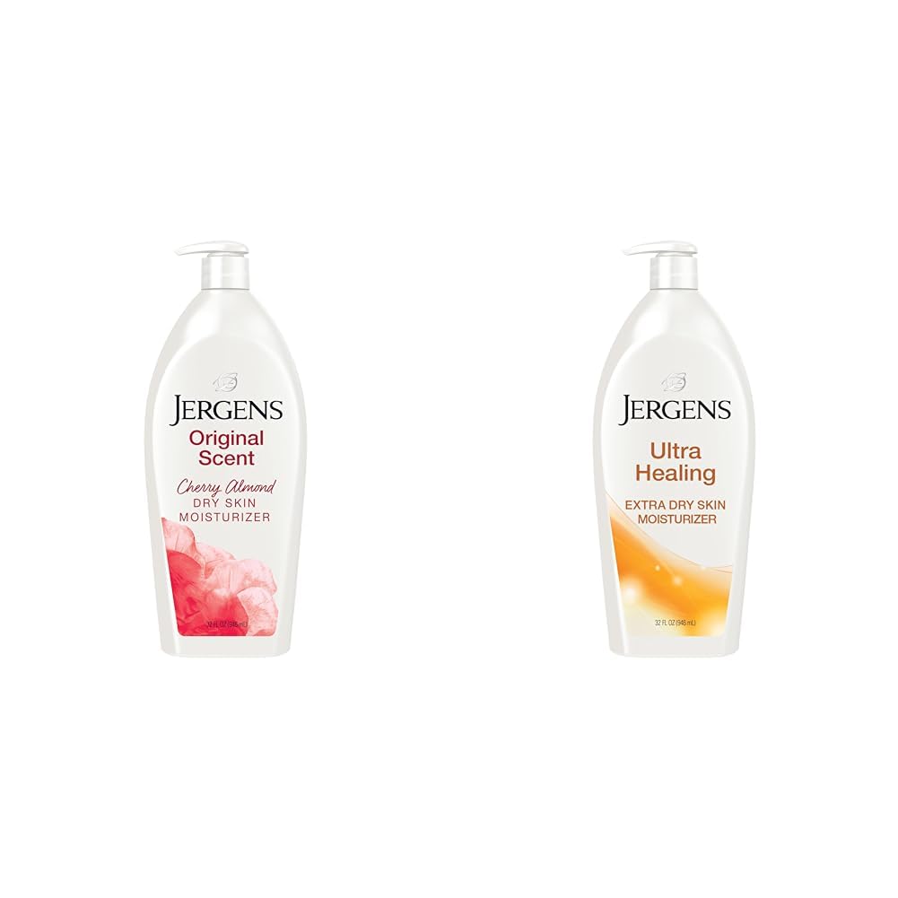 Jergens Original Scent Dry Skin Lotion - Long Lasting Hydration & Ultra Healing Moisturizer for Body and Hands | Best for Winter Care, Daily Skin Repair & Cracked Heel Treatment