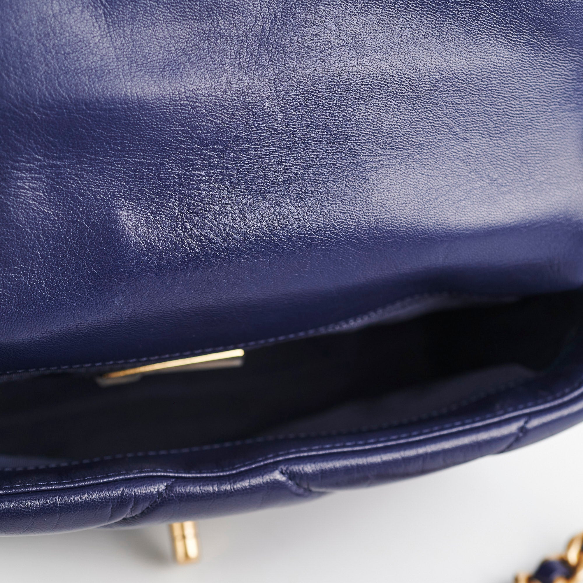Chanel 19 Small Navy Blue Leather Crossbody Bag - Luxury Designer Handbag for Women | Perfect for Date Night, Parties & Everyday Use