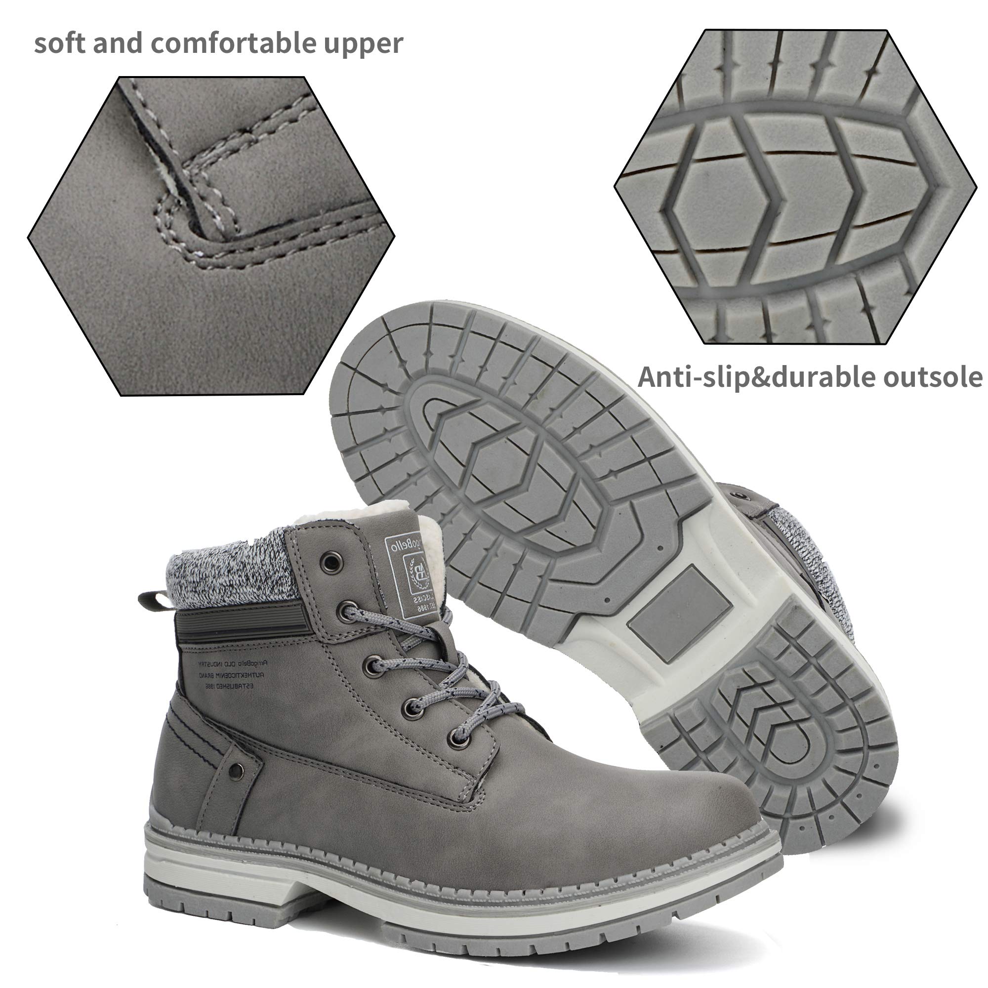ARRIGO BELLO Women's Winter Snow Boots - Warm Fur Lined Ankle Boots, Anti-Slip Leather Hiking Boots for Work, Walking & Outdoor Activities (UK 4-7) | Perfect for Urban Commuting & Snowy Weather