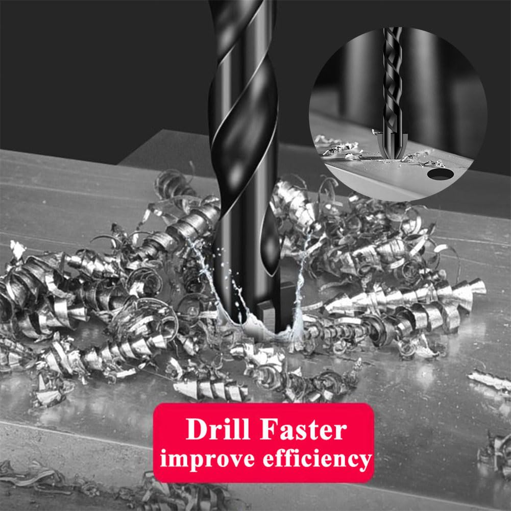 7-Piece 4-Edge Cross Drill Bit Set - Masonry Drill Bits for Brick, Tile, Cement & Wood - Multi-Function Hex Shank Alloy Tip Concrete Drill Bits - Perfect for DIY Home Renovation, Wall Mounting & Construction Projects
