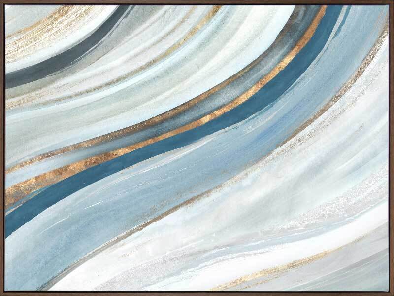Azure Blue II Canvas Art Print - Modern Wall Decor for Living Room, Bedroom & Office - Handmade Premium Quality Artwork