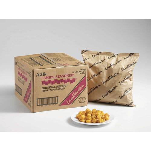 Lamb Weston Crispy Cubes Hash Browns and Formed Potato Fries - 6 Pound (Pack of 6) | Perfect for Breakfast, Snacks, and Restaurant Bulk Cooking