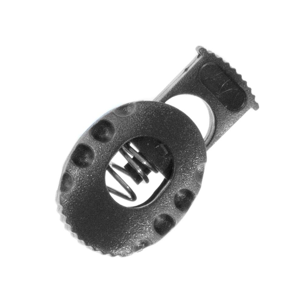 500 Pack Black Turtle Cord Locks - Heavy Duty Plastic Drawstring Toggle Switch with Strong Springs for Backpacks, Hoodies & Outdoor Gear