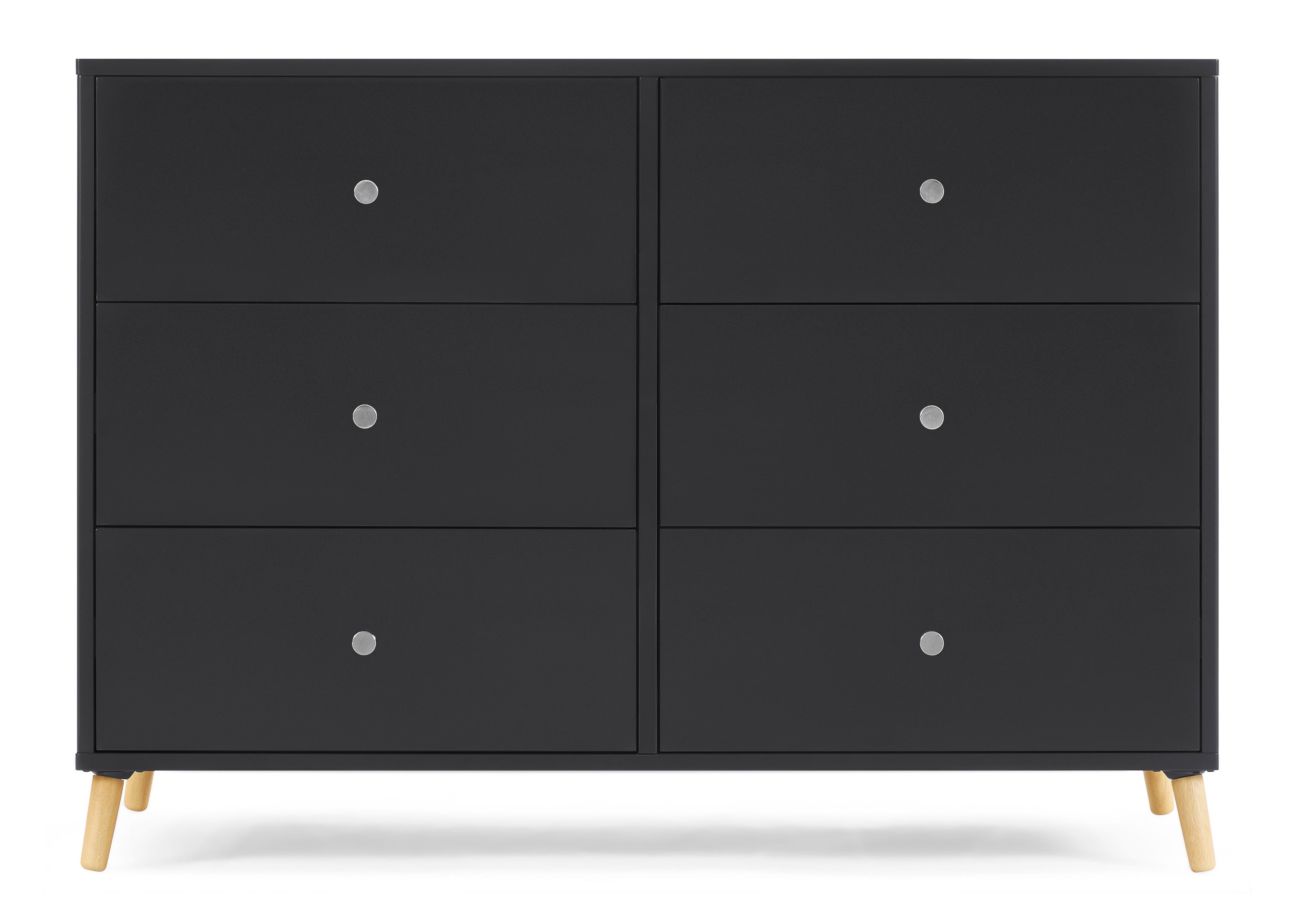 Jordan 6-Drawer Dresser with Interlocking Drawers - Sturdy Bedroom Storage Organizer for Clothes, Linens & Accessories - Perfect for Master Bedroom, Guest Room & Dormitory