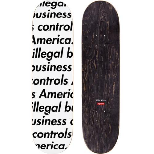 Supreme Illegal Business Skateboard Deck - Black Professional Skateboard for Street & Park Riding | Perfect for Skaters & Collectors