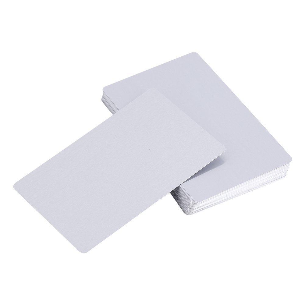 50Pcs Premium Metal Business Cards - Custom Engraved Office Gift Cards for Professionals - Perfect for Networking, Corporate Gifting & Home Office Use