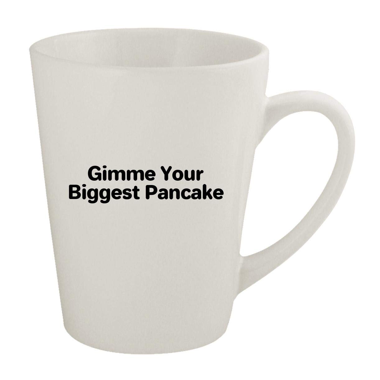 Premium 12oz Ceramic Latte Coffee Mug - Large Pancake Design - Perfect for Coffee, Tea & Hot Chocolate at Home or Office