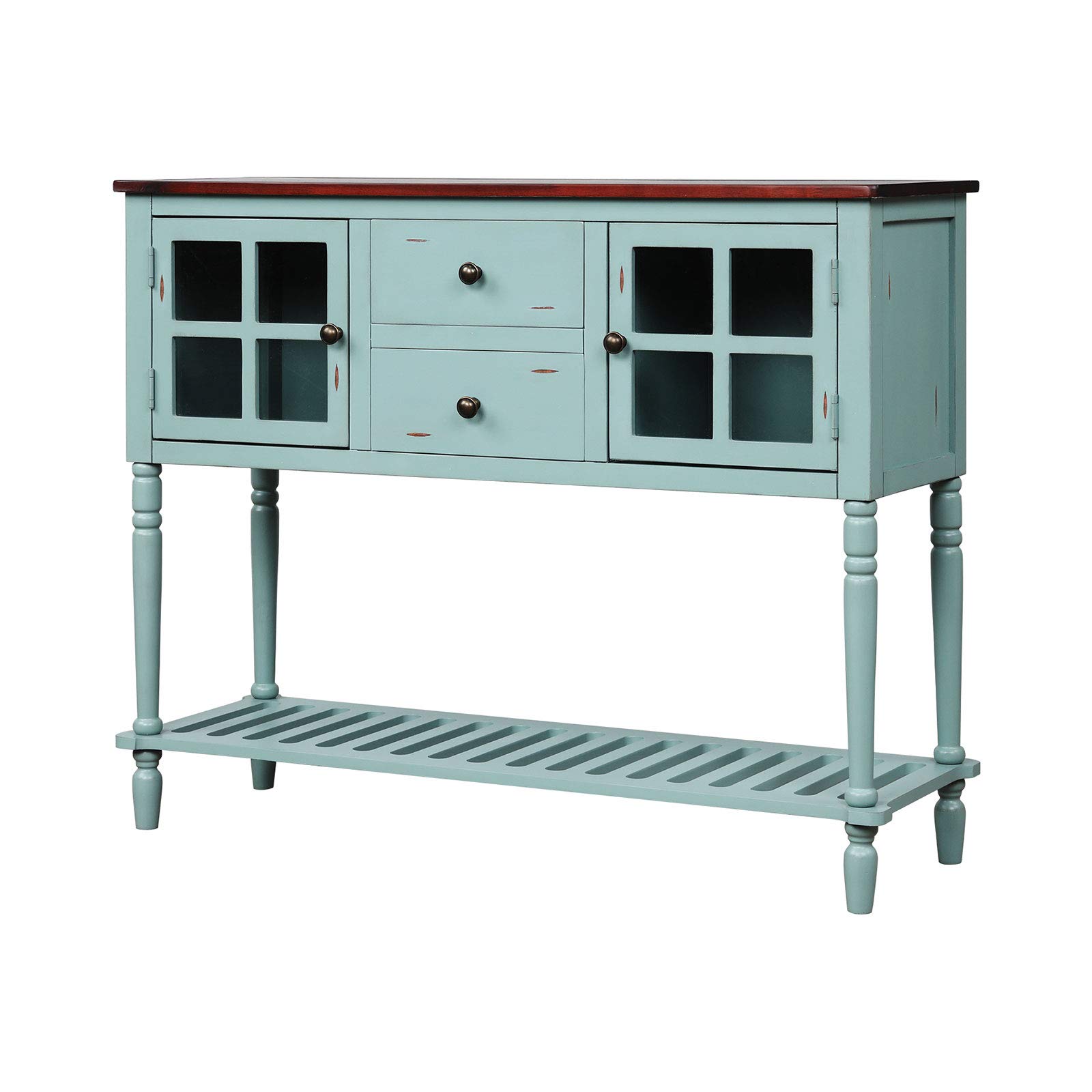 YEYI Glass Buffet Table with Storage Drawers for Living Room - Elegant Console & Sideboard