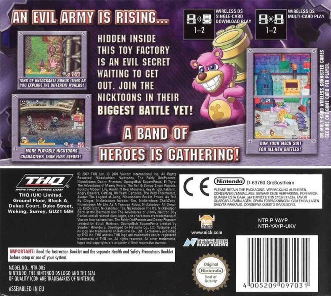 Nicktoons Attack Of The Toybots - Nintendo DS Game - Action Adventure Kids Video Game - Perfect for Family Game Night & Travel Entertainment