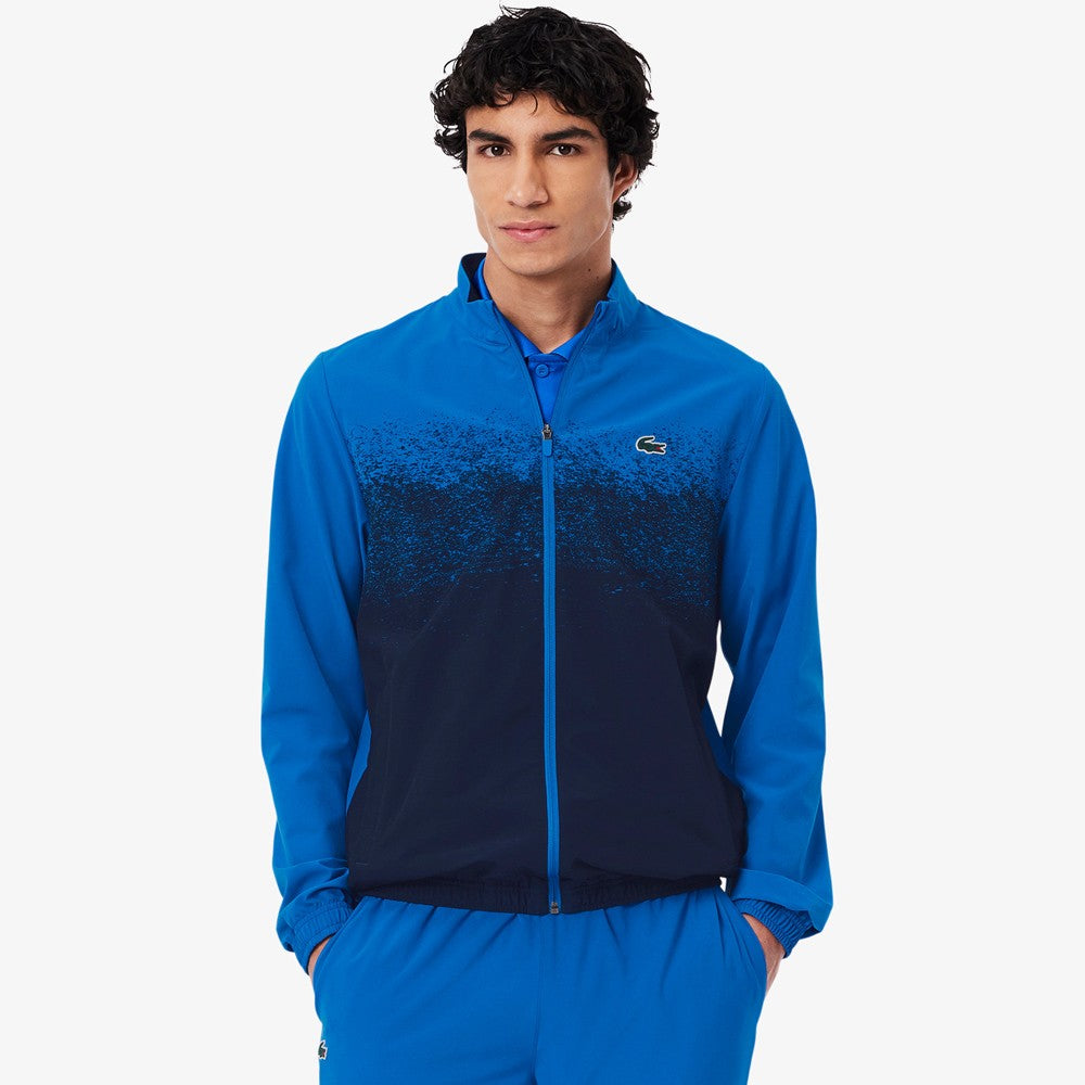Lacoste Men's Novak Djokovic Tennis X Sweatsuit Set - Blue Athletic Jogger & Hoodie Outfit for Casual Wear & Sports Training