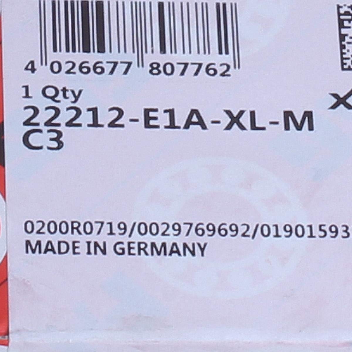 22212-E1A-M-C3 Spherical Roller Bearing 60mm Bore - Heavy Duty Industrial Bearings for Machinery, Conveyors & Power Transmission Systems