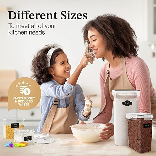 Chef's Path 36-Piece Airtight Food Storage Container Set with Lids - BPA Free Kitchen Organization for Cereal, Flour & Sugar | Perfect for Pantry, Baking & Meal Prep