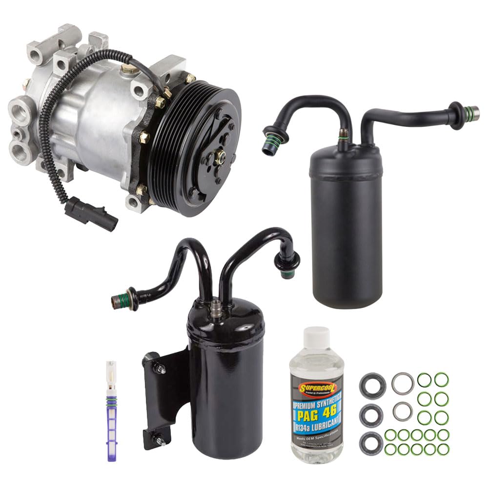 2002 Dodge Ram 5.9L V8 Gas AC Compressor & A/C Repair Kit with Drier, Expansion Valve, PAG Oil & O-Rings - BuyAutoParts 60-81291RK - Perfect for Summer Cooling System Maintenance & Auto AC Repair