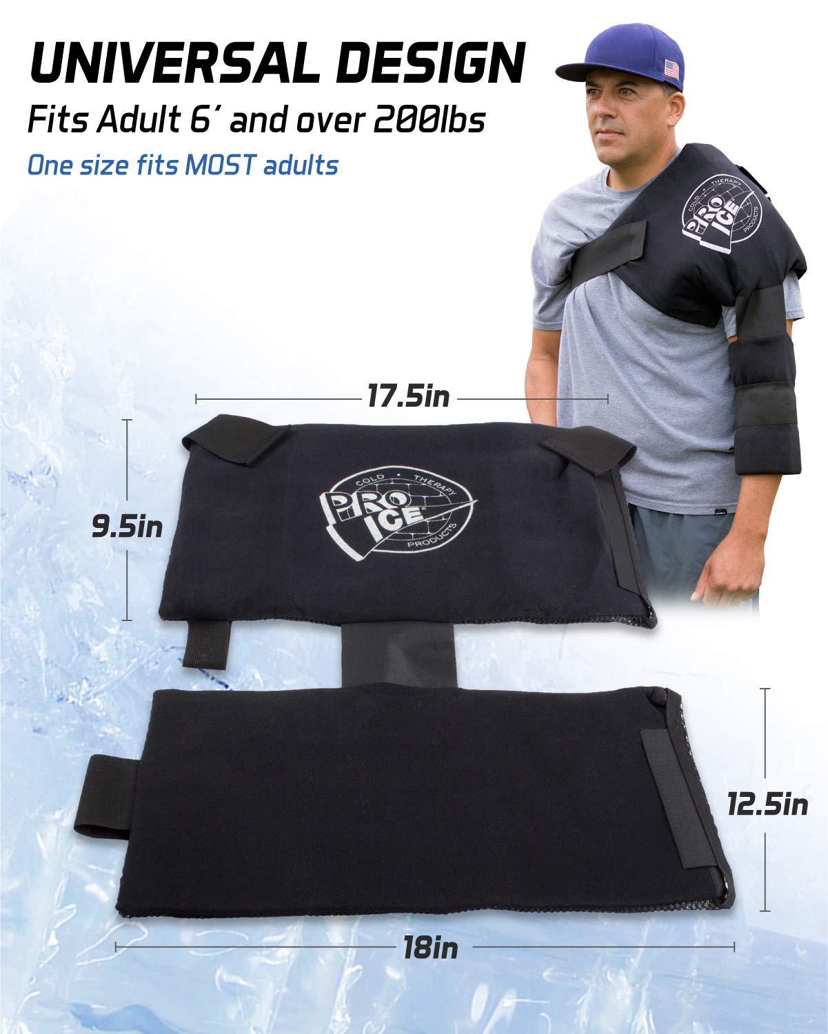 **Pro Ice Premium XL Cold Therapy Wrap for Shoulder, Elbow & Arm Pain Relief – Rotator Cuff Ice Pack for Left & Right Arms – Joint Support for Adults – Perfect for Post-Surgery, Sports Injuries & Arthritis**