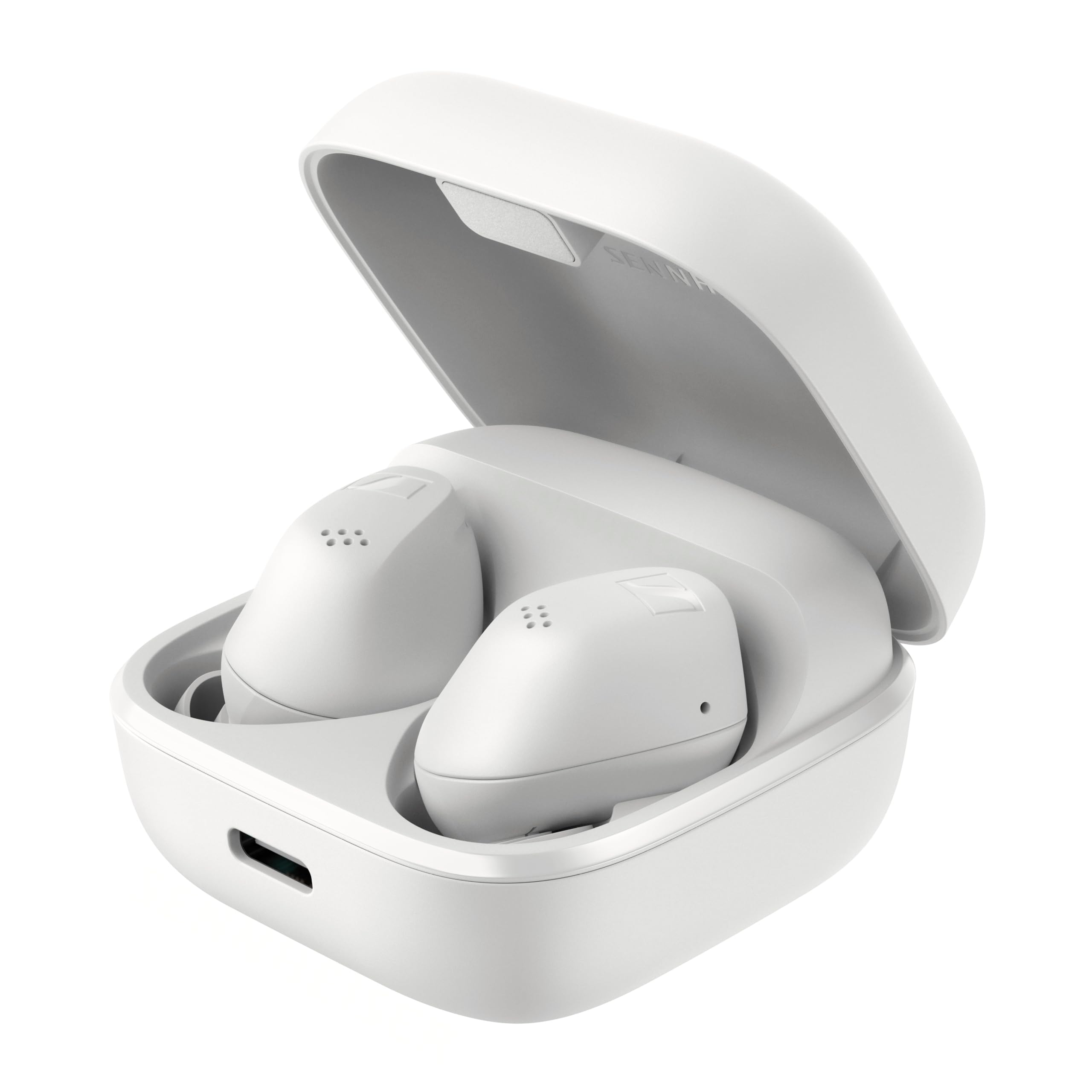 Sennheiser ACCENTUM True Wireless Earbuds with Hybrid ANC - Crystal Clear Sound, 28H Battery Life, Touch Control & Dual Mic for Calls - Ergonomic Wireless Earbuds for Gym, Running, Travel & Work (White)