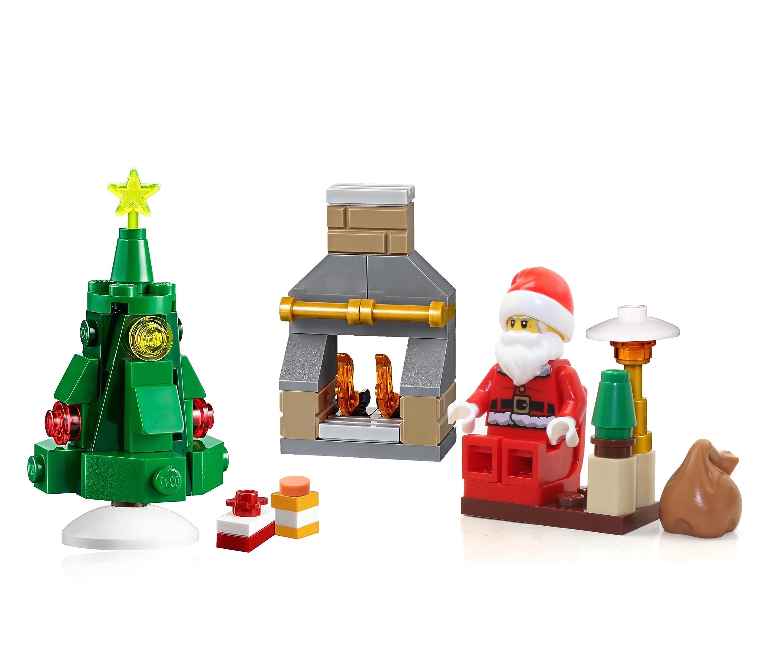 LEGO Holiday Mini Build Set - Living Room with Christmas Tree & Santa Claus Minifigure (Advent Calendar 60155) | Perfect for Christmas Decorations, Gift Giving & Holiday Family Fun