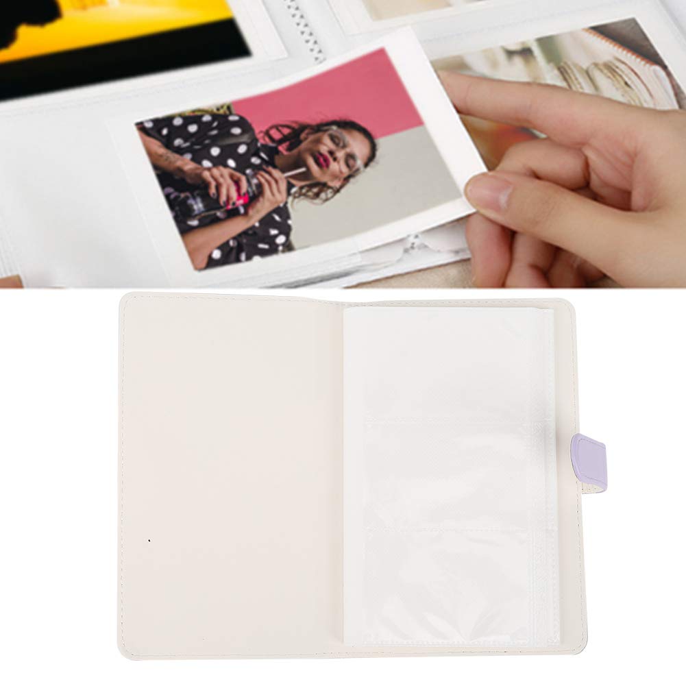 3in1 PU Leather Photo Album with 96 Pockets - Compatible with Mini11/8/9/7s/25/70/90 Camera - Perfect for Storing Photos, Movie Tickets, Bank Cards & Collectibles (Purple) | Great for Travel Memories, Gift Giving & Home Organization