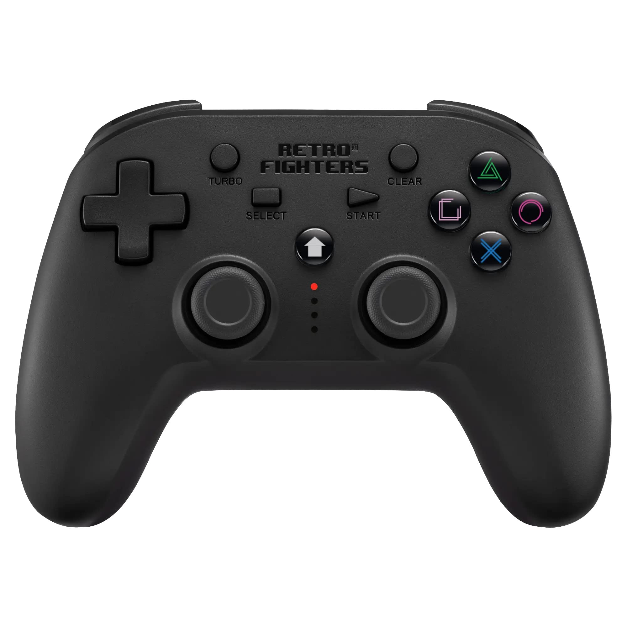 Retro Fighters Defender Wireless Controller - Compatible with Nintendo Switch, PC, PS1, PS2, PS3 & PS4 - Ergonomic Design, Long Battery Life - Perfect for Gaming, Retro Gaming & Multiplayer Sessions (Black)