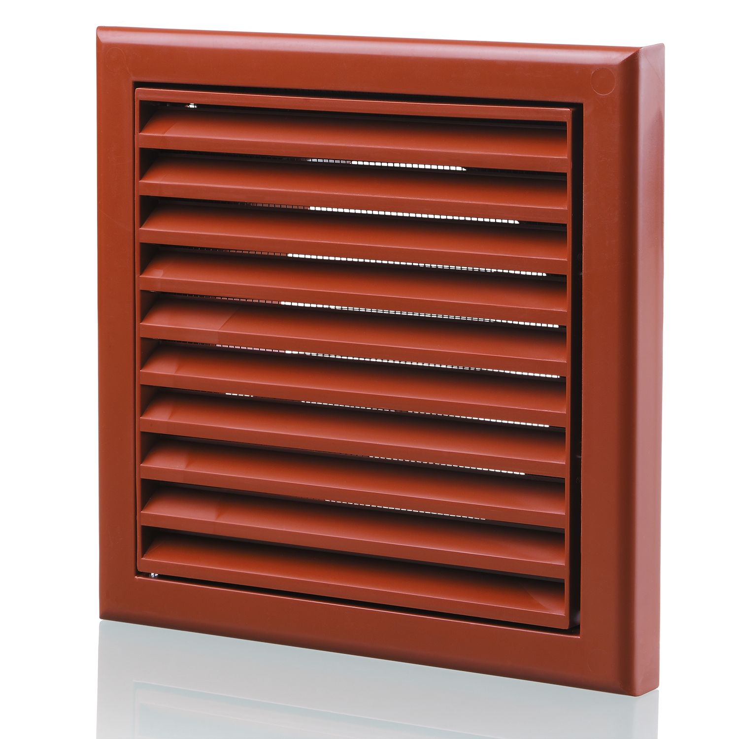 Blauberg 100mm Fixed Grille in Terracotta - Durable Air Vent Cover for Home & Office HVAC Systems - Perfect for Wall & Ceiling Ventilation