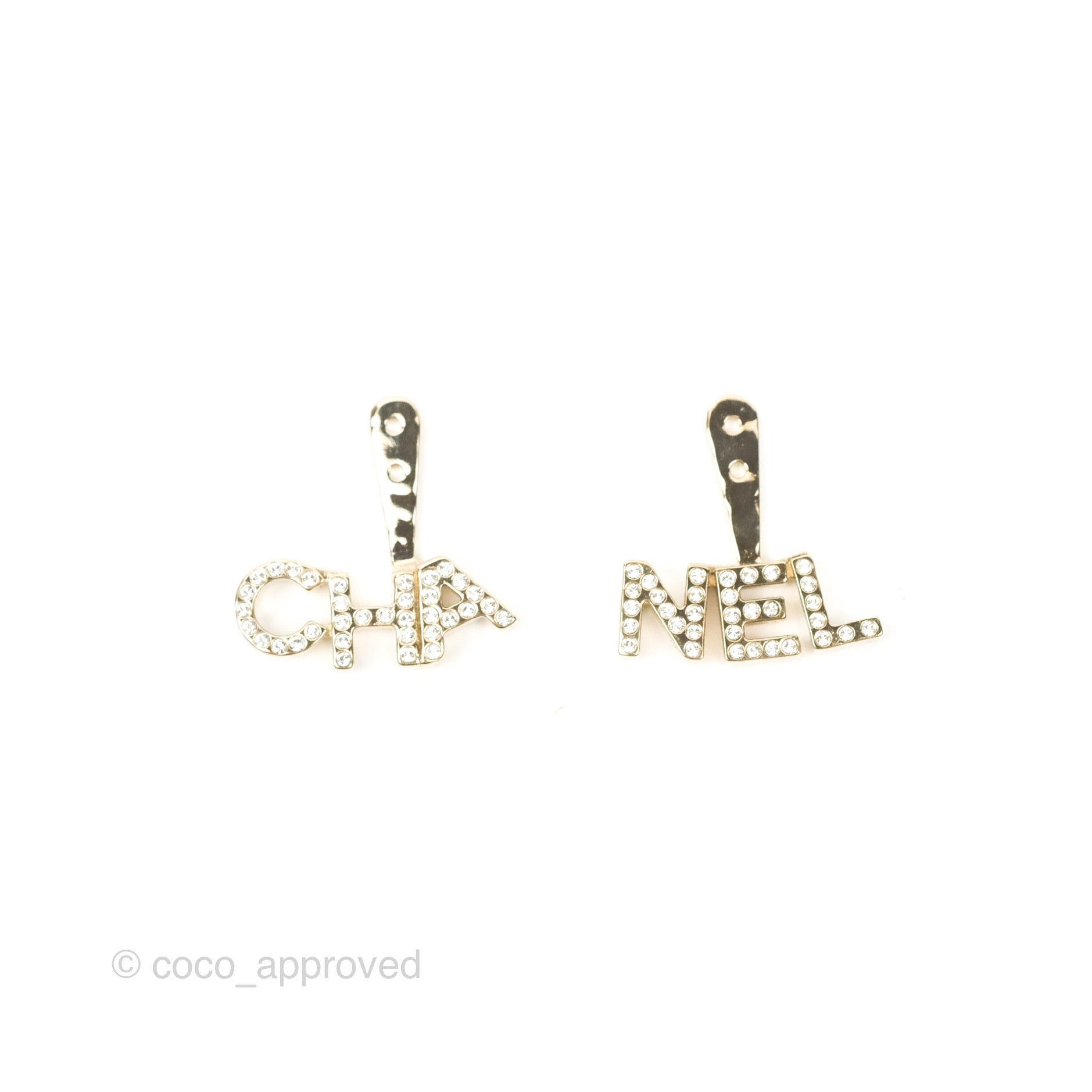 Chanel CC Pearl Rhinestone Earrings in Gold Tone - Luxury Fashion Jewelry for Women, Perfect for Parties, Weddings & Special Occasions