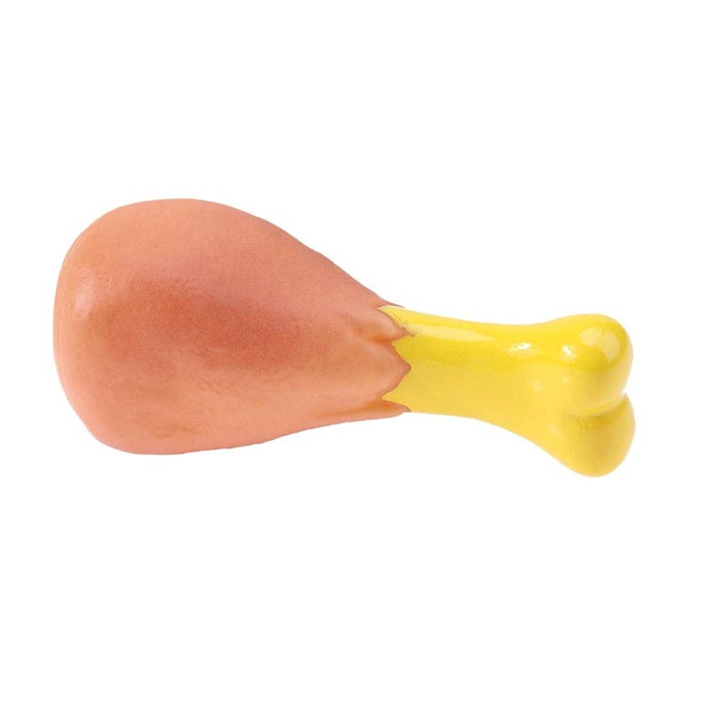 Durable Rubber Chicken Leg Dog Toy with Squeaker - Interactive Chew Toy for Puppies & Cats - Fun Pet Supplies for Playtime & Training