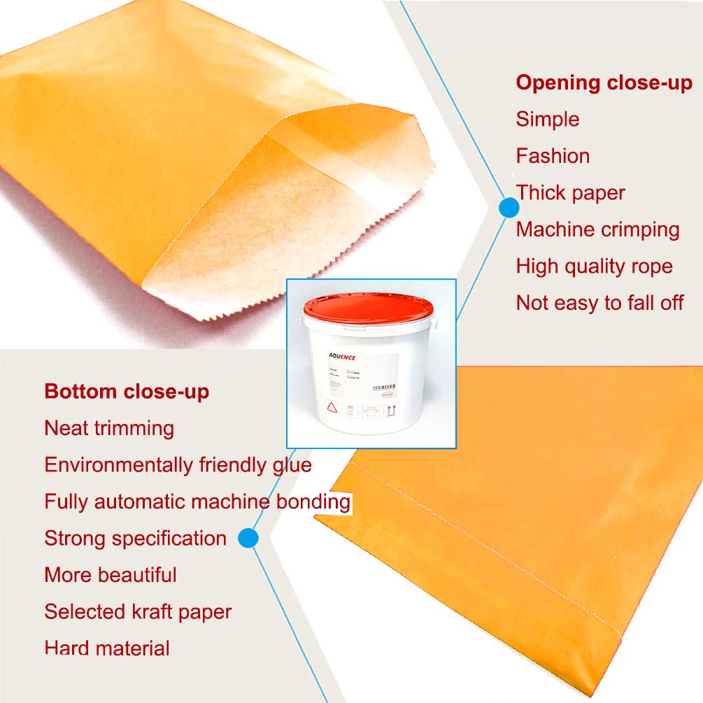 AZOWA 6x9 Inch Large Orange Candy Buffet Bags - Pack of 100 Premium Paper Treat Bags for Parties, Weddings & Baby Showers - Perfect for Candy Buffets, Party Favors & Gift Packaging