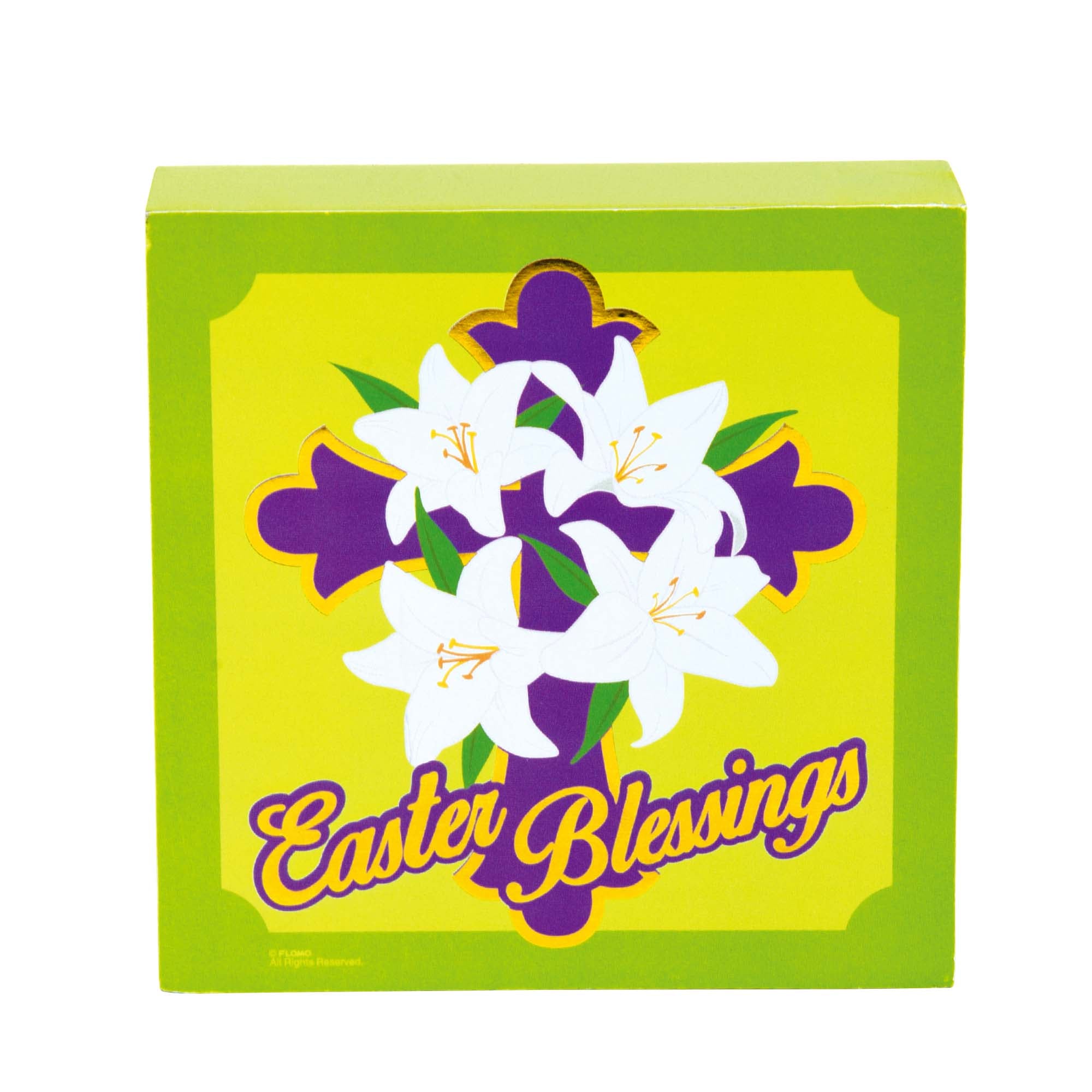 Easter Inspirational Table Plaque - 5x5x1.5 Inch Hot Stamped Decor - 2 Beautiful Designs - Perfect for Holiday Home Decor, Gift Giving & Spring Table Centerpiece