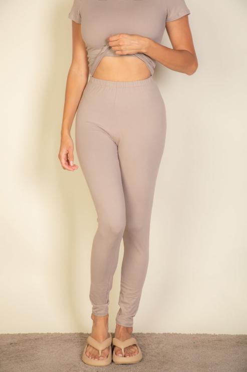 High Waist Solid Color Leggings for Women - Soft Stretchy Yoga Pants - Perfect for Workout, Running, Lounge & Everyday Wear