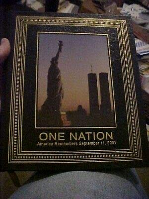 Easton Leather Book - One Nation: America Remembers September 11, 2001 | Commemorative 9/11 Memorial Journal | Perfect for History Enthusiasts, Patriots & Collectors | Great Gift for Memorial Day & Veterans Day