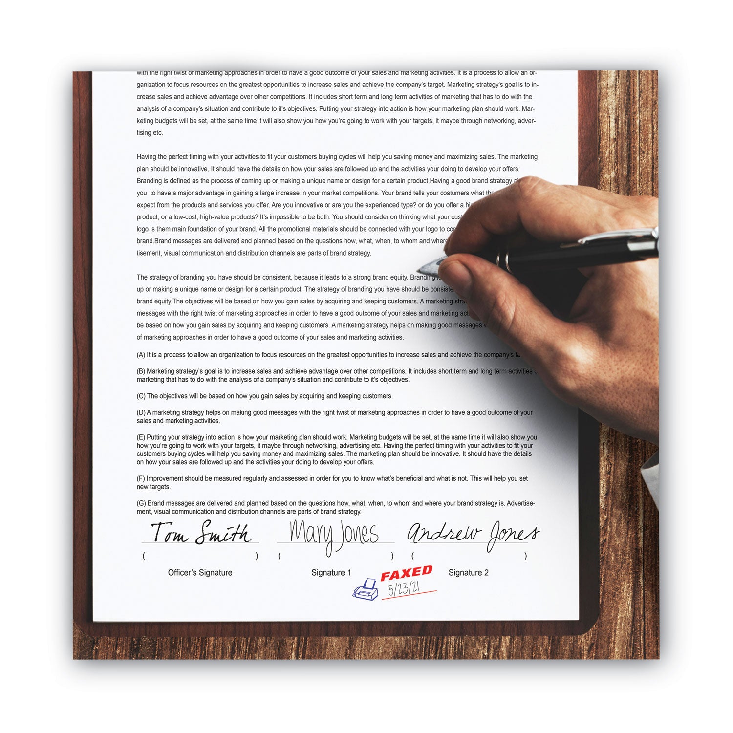 ACCUSTAMP2® Pre-Inked Shutter Stamp - Red & Blue Ink - Self-Inking FAX Stamp - 1.63