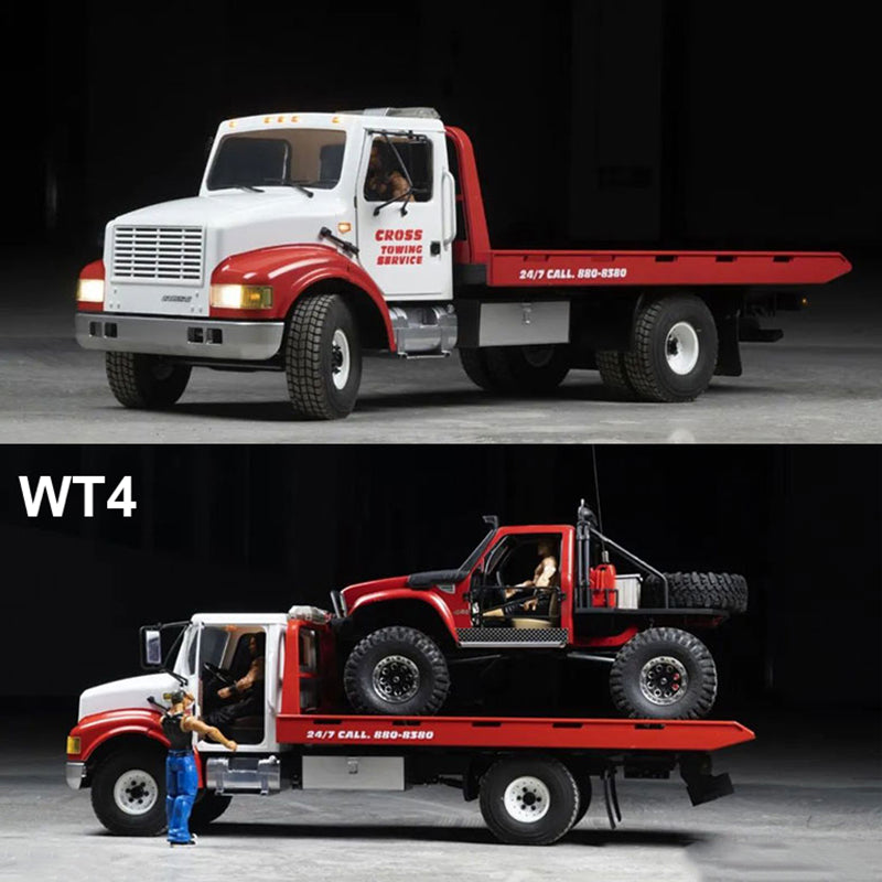 CrossRC WT4 1/10 Scale RC Road Rescue Vehicle - 4X2 Remote Control Wrecker Truck Model Kit (Unassembled & Unpainted) with 2-Speed Gearbox - Perfect for Off-Road Adventure & RC Car Enthusiasts