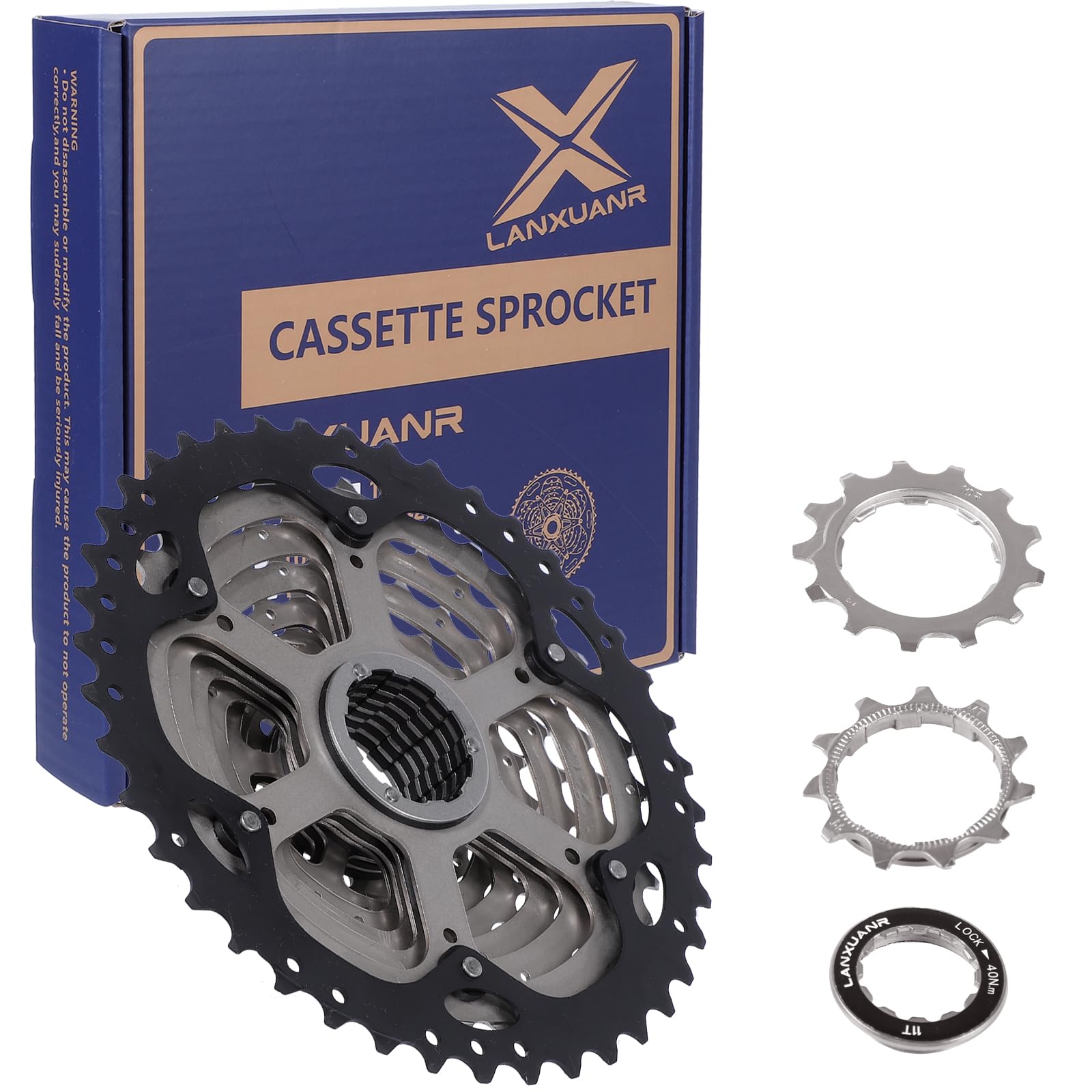9-Speed Mountain Bike Cassette - Lightweight MTB & Road Bicycle Gear Set for Smooth Shifting | Perfect for Trail Riding, Commuting & Fitness Cycling
