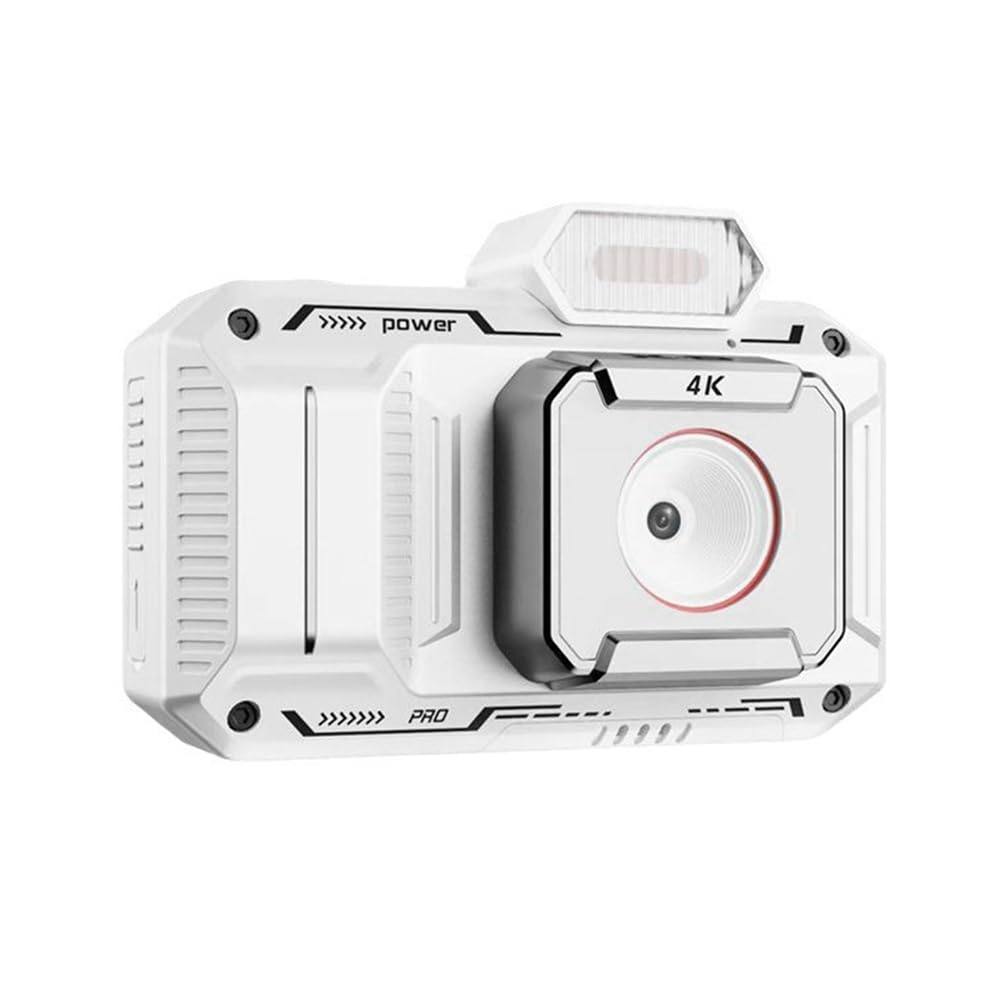 TYREE Digital Camera HD 1080P Retro Vintage Camera for Vlogging, Selfie, YouTube - Portable Card Camera with Built-in Filters, No SD Card Needed, Easy to Use (White) - Perfect for Travel, Birthday Gifts & Content Creation