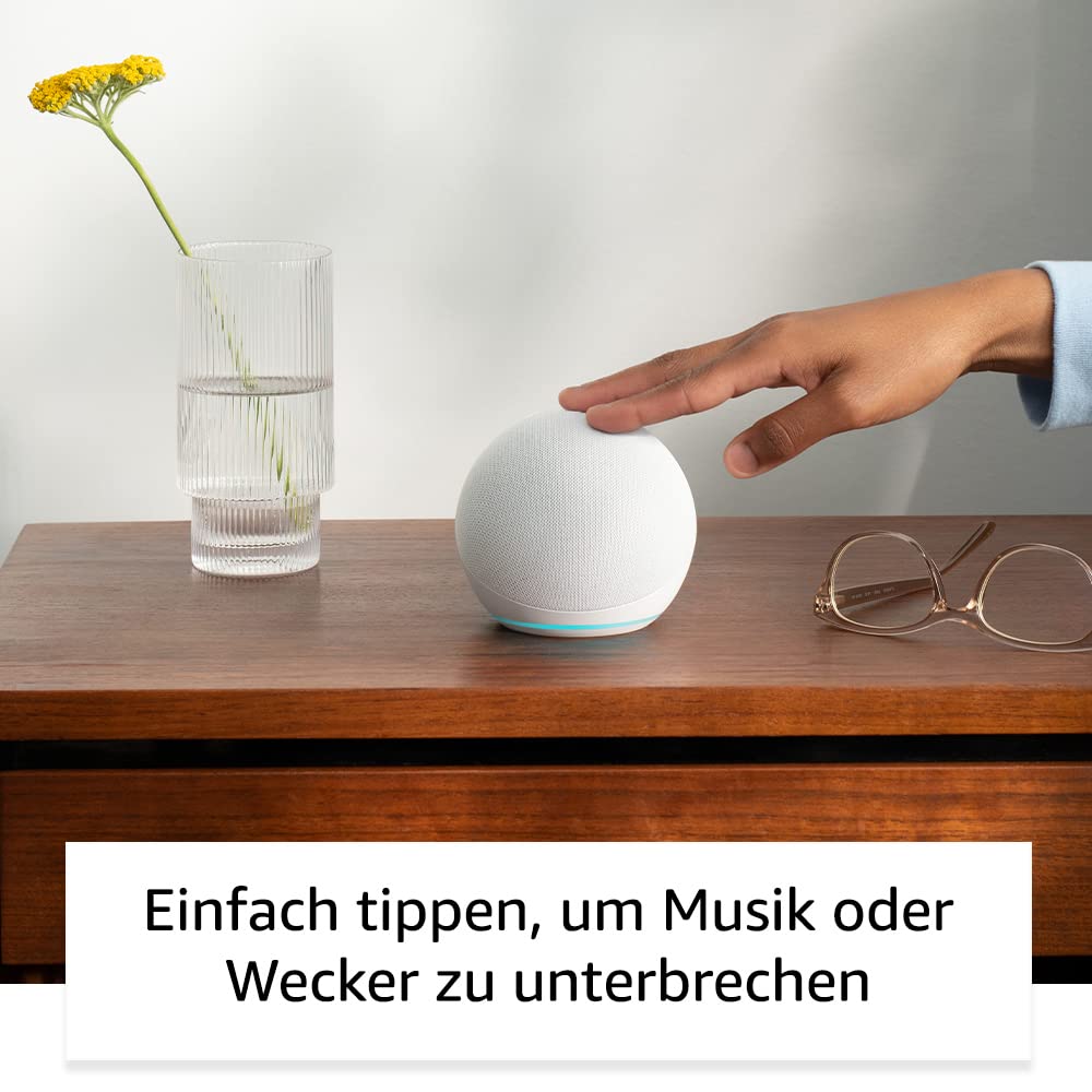Echo Dot (5th Gen) with Philips Hue White Smart Bulb (E27) - Alexa Compatible Smart Home Starter Kit in Deep Sea Blue | Perfect for Voice Control, Home Automation & Smart Lighting