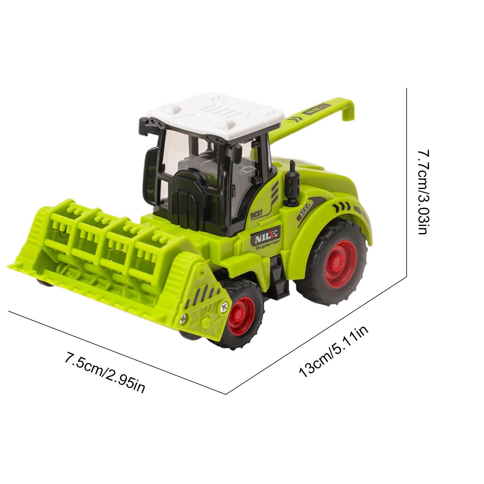 Realistic Inertial Tractor Toy Vehicle - Friction Powered Farm Tractor for Kids, Educational Learning Toy for Toddlers & Children - Perfect for Farm Play, Pretend Play, and Early STEM Learning