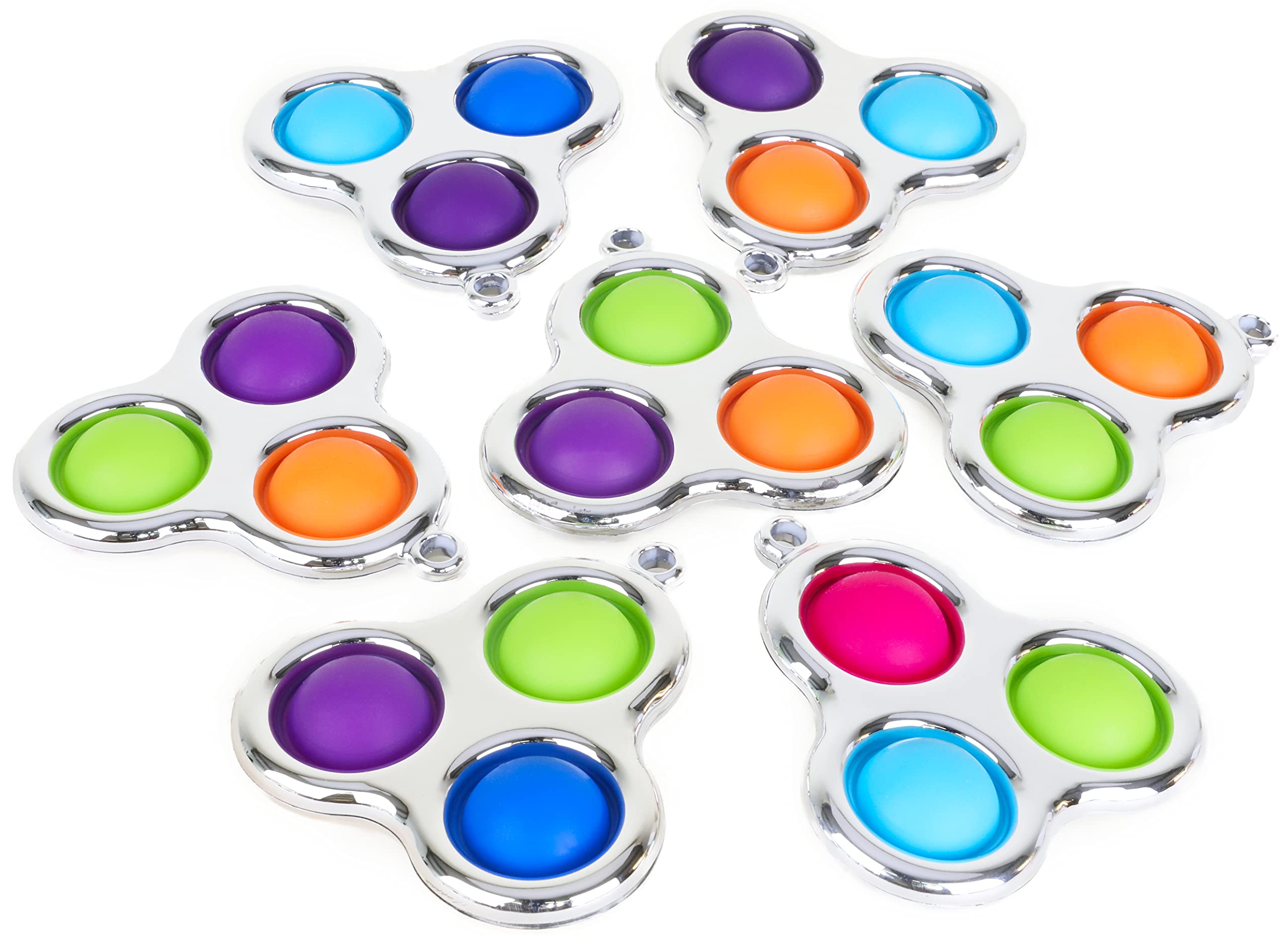 Toyland® Push Bubble Pop Sensory Fidget Toy for Stress Relief - Silver | Fun Popping Game for Kids & Adults | Perfect for Anxiety Relief, Focus & Classroom Use