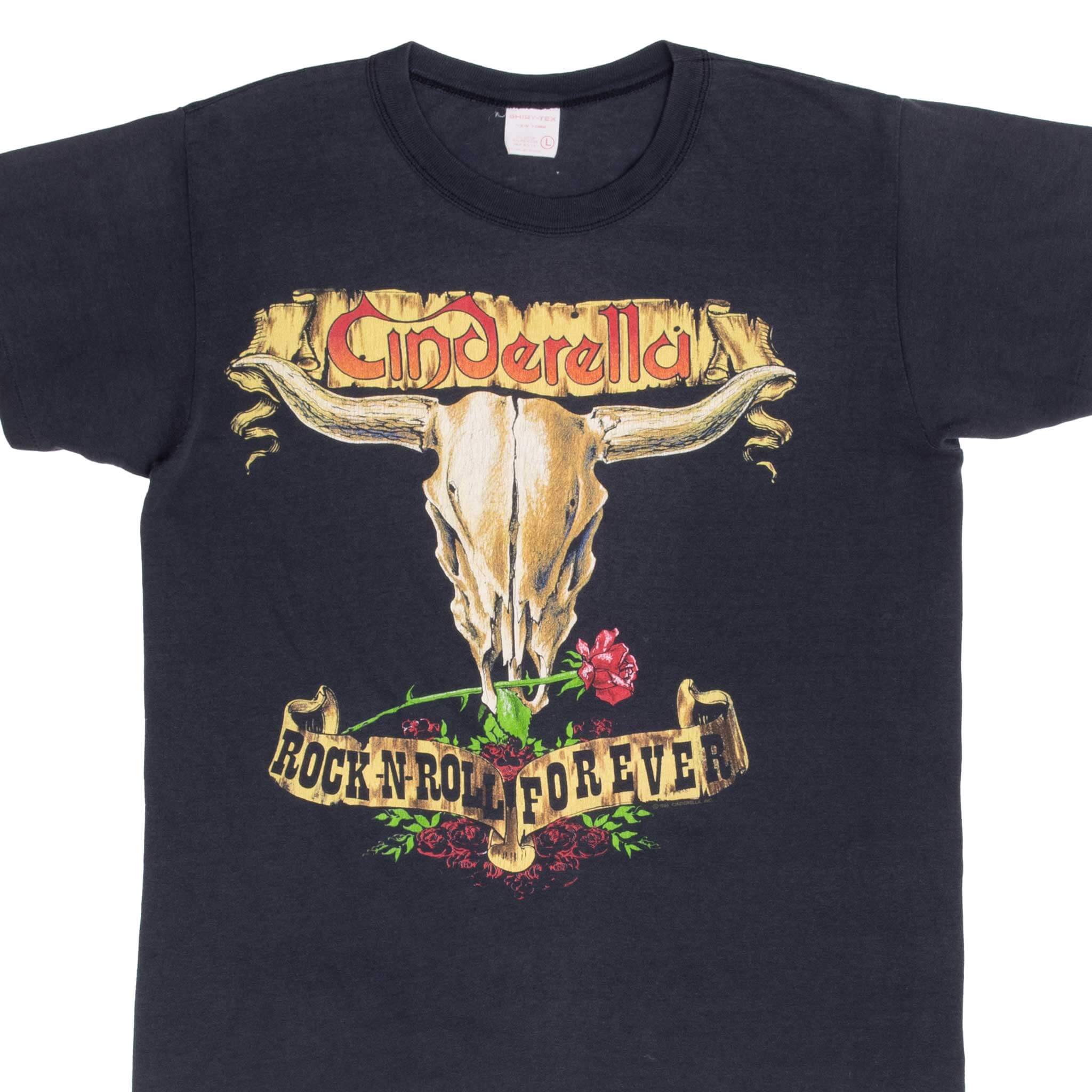 Vintage Cinderella Rock N Roll Forever T-Shirt 1989 | Medium Size | Made in USA | Retro Band Tee for Concerts & Casual Wear