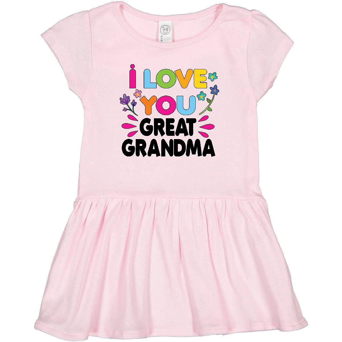 Inktastic I Love You Great Grandma Floral Toddler Dress - Cute Outfit for Family Gatherings & Special Occasions