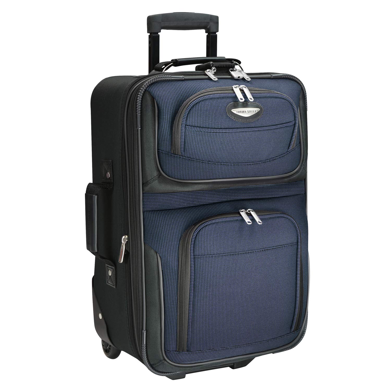 Travel Select Amsterdam Expandable Rolling Upright Luggage Set - 4-Piece Navy Blue Suitcase for International Travel & Business Trips | Durable Spinner Wheels & TSA Lock
