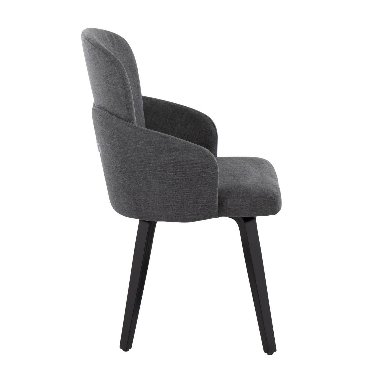 LumiSource Dahlia Upholstered Dining Chairs Set of 2 - Modern Kitchen Chairs for Dining Table, Comfortable Contemporary Seating for Home, Restaurant & Office Use