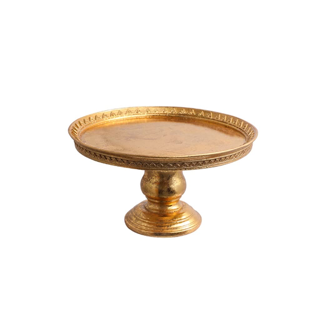Vintage Golden Cake Stand - Elegant Dessert Display Tray for Wedding, Party, and Home Decor - Luxury Cake Holder for Ceremony, Cabinet Layout, and Snack Serving (Size C)