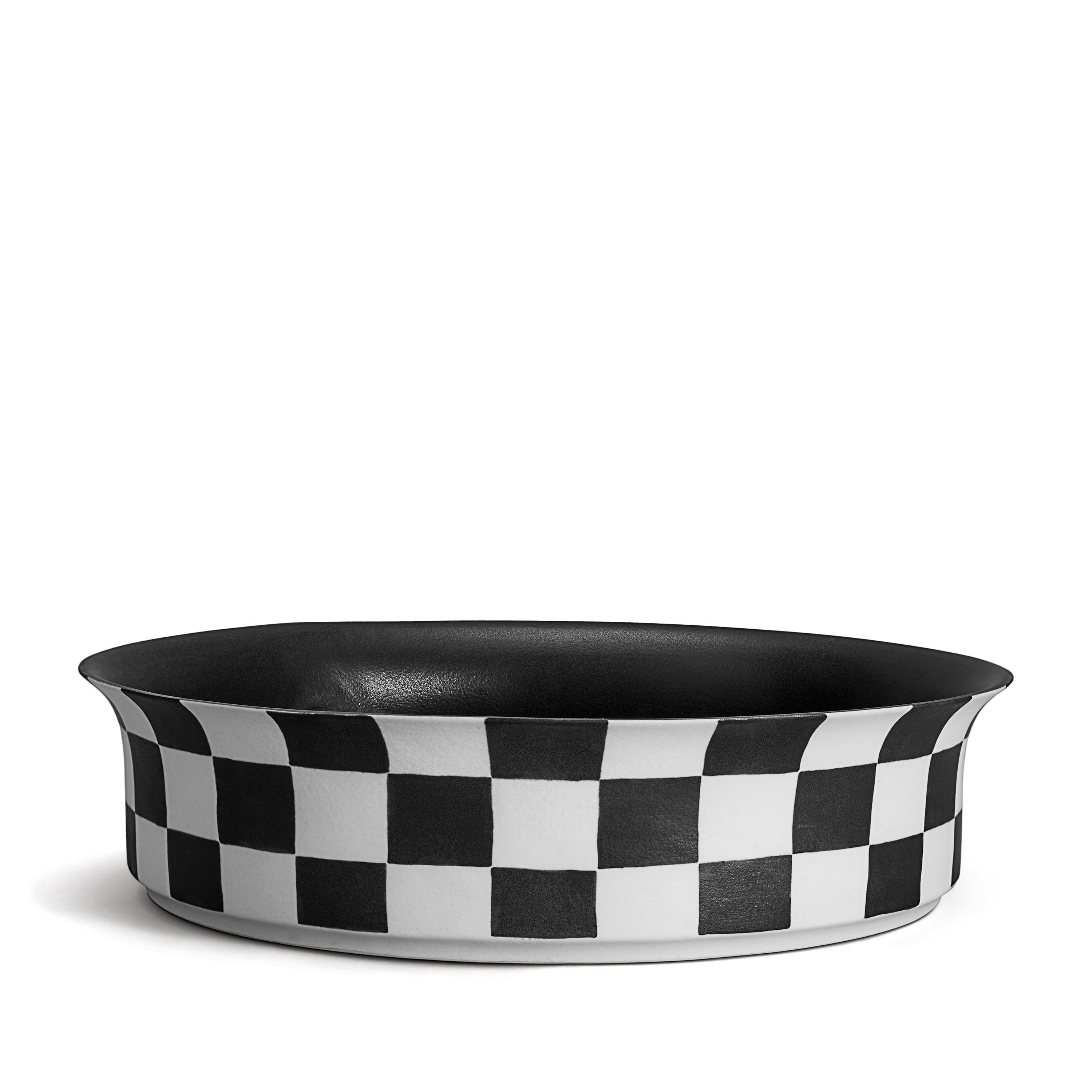 Damier Bowl - Elegant Ceramic Serving Bowl for Salads, Pasta & Desserts | Perfect for Dinner Parties, Family Gatherings & Home Decor