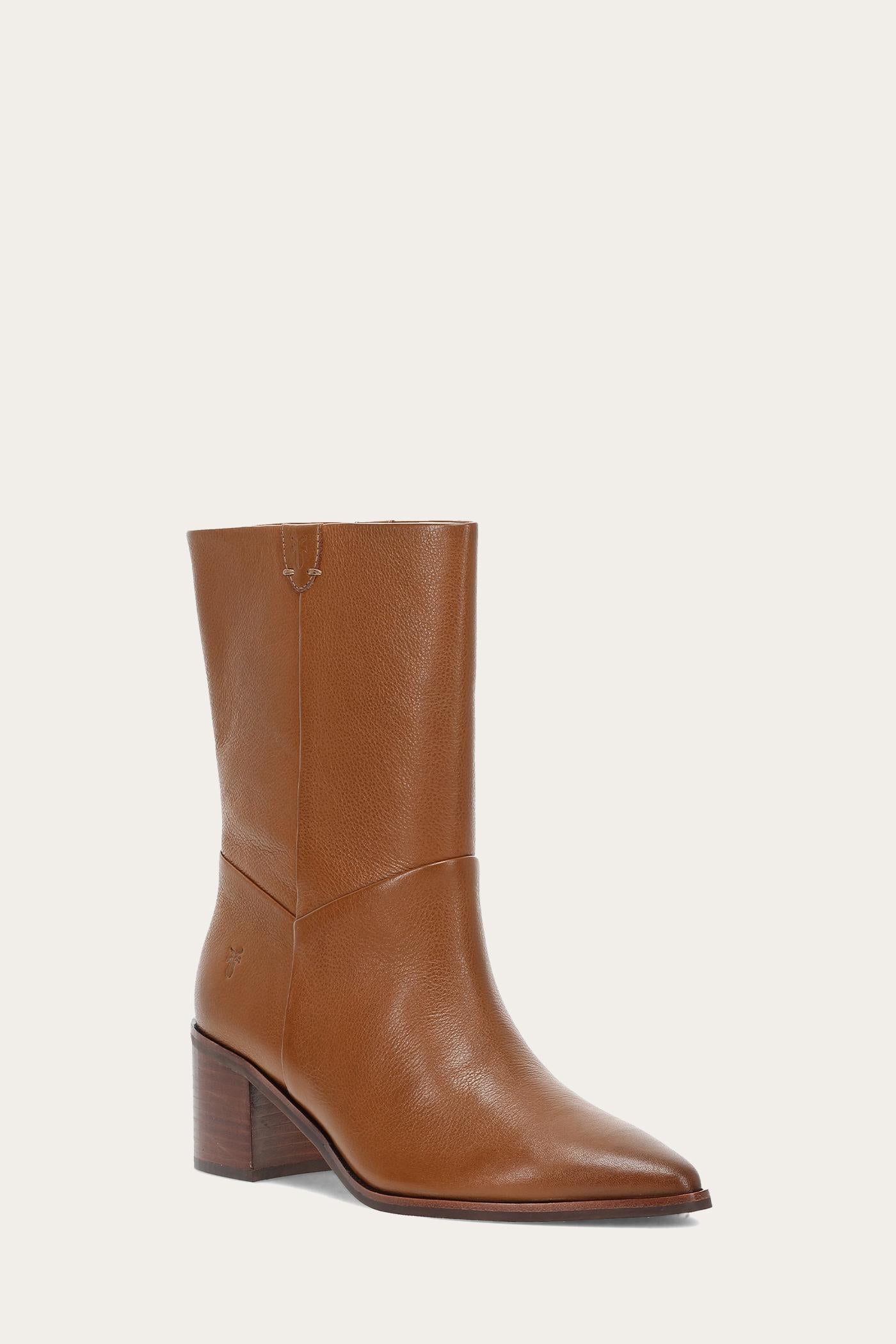 Frye Women's 41321 Brown Leather Boots - Comfortable & Stylish Ankle Boots for Everyday Wear, Work & Casual Outfits