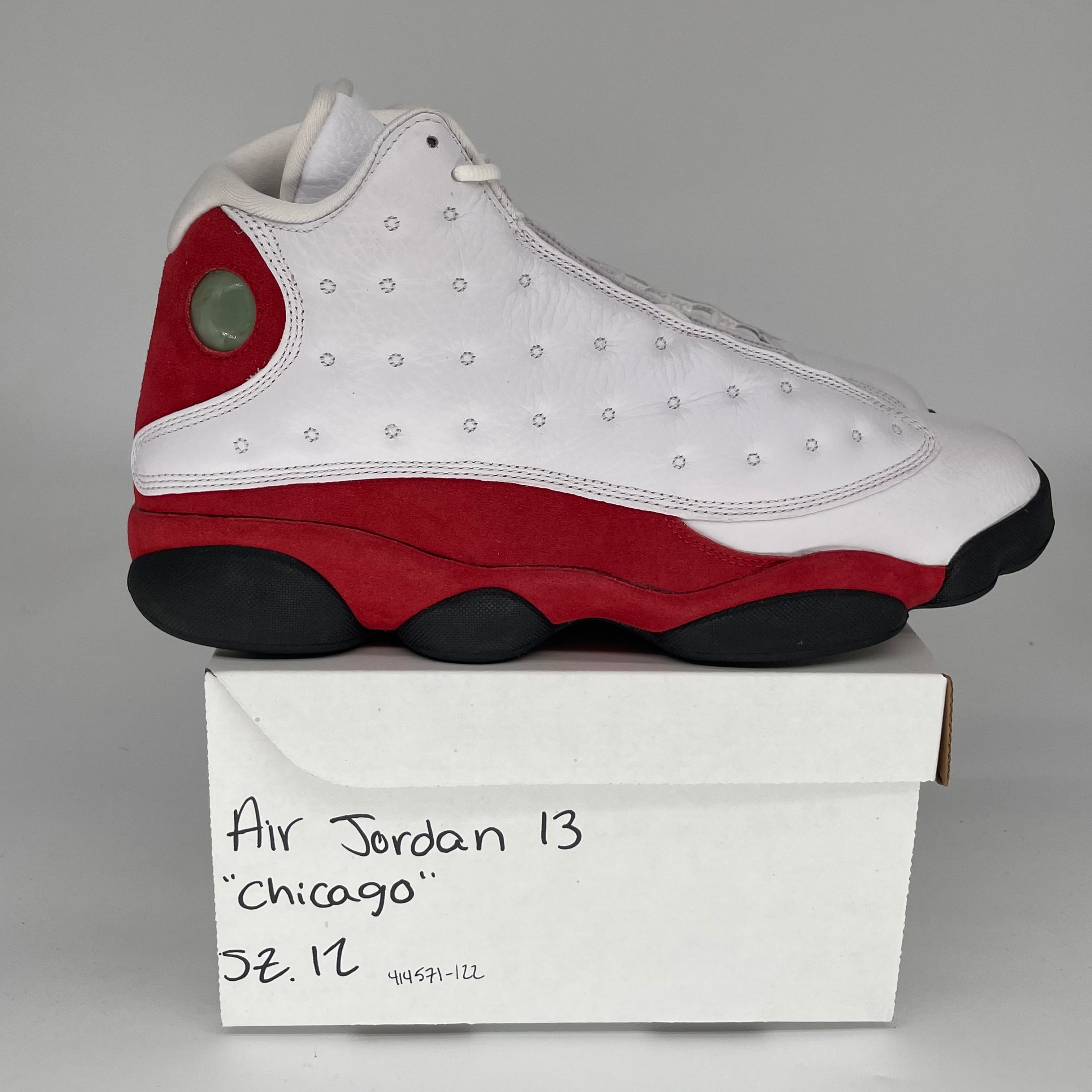 Original Air Jordan 13 Retro 'Chicago' Men's Basketball Shoes - Size 12 (414571-122) - Perfect for NBA Games, Streetwear & Sneaker Collectors