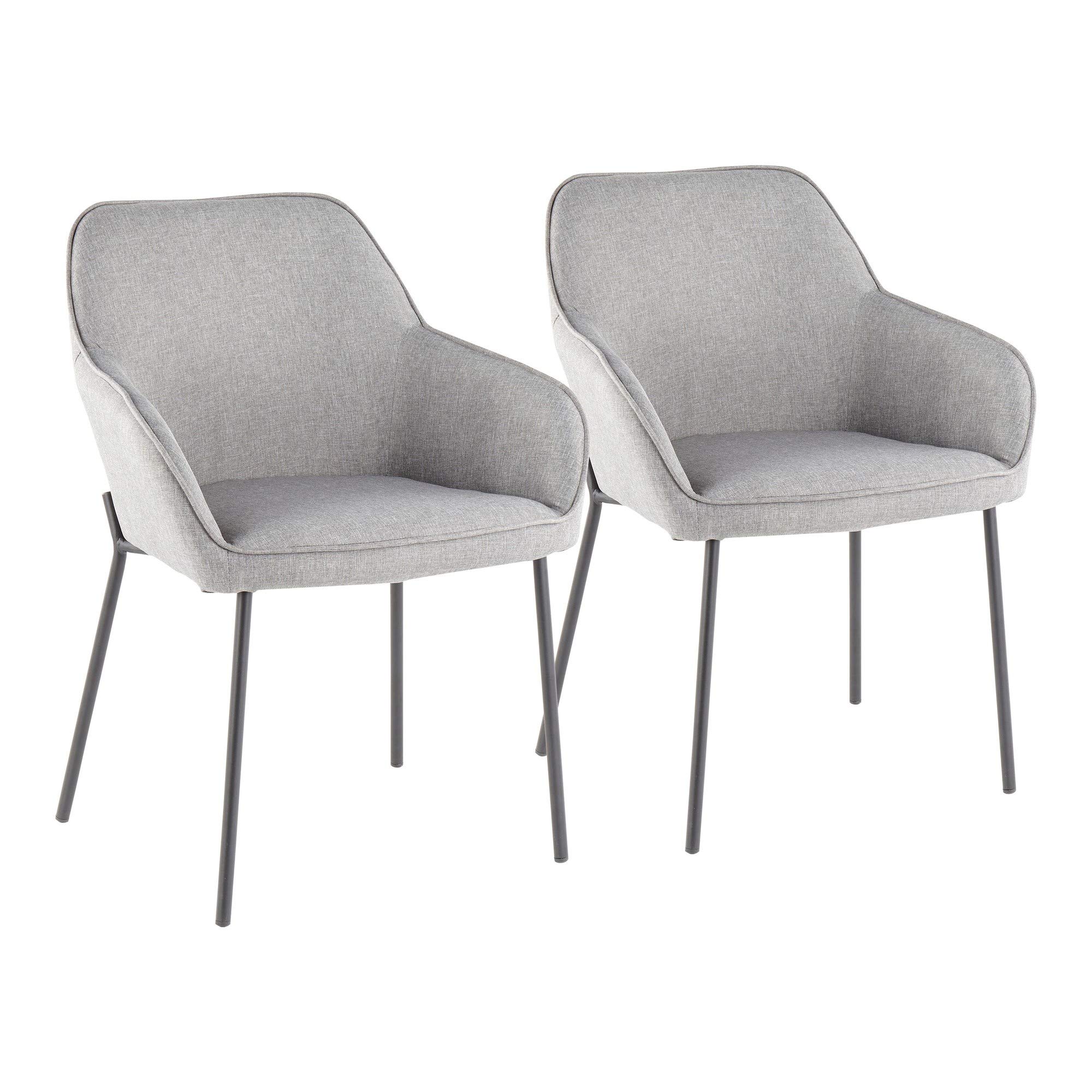 LumiSource Daniella Upholstered Dining Chairs Set of 2 - Modern Kitchen Chairs for Dining Table, Comfortable & Stylish Seating for Home, Restaurant, or Office Use