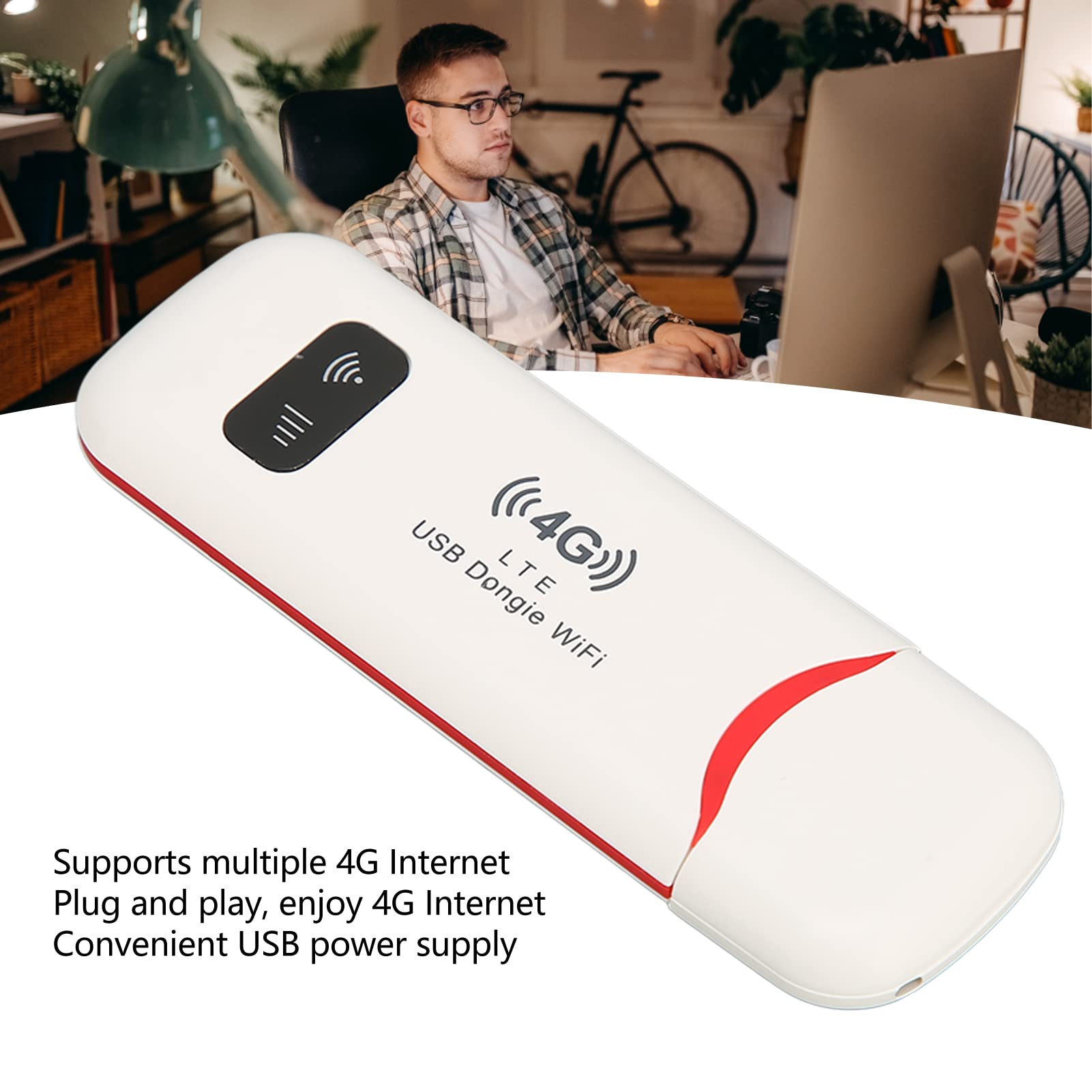 4G LTE USB Portable Router - High-Speed Mobile Hotspot for Travel, Home & Outdoor Use | Supports 10 Devices with WPA/WPA2 Encryption | Perfect for Remote Work, Camping & Emergency Connectivity