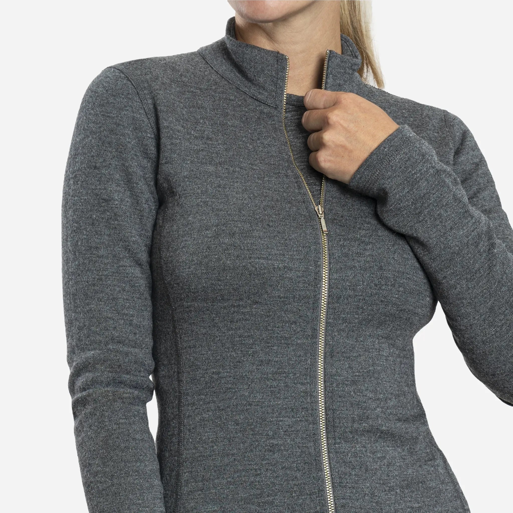 Women's Alpaca Wool Jacket - 420 Midweight Full Zip Fleece Coat for Outdoor Hiking & Winter Travel