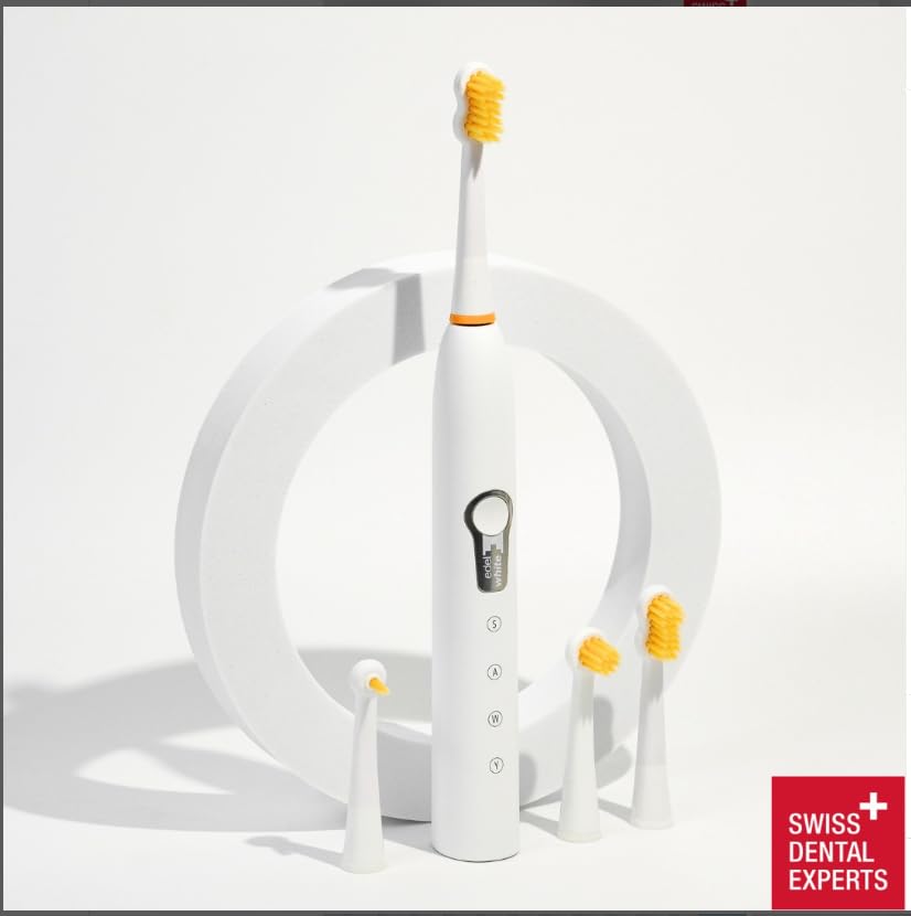 Edel+White SG8 Sonic Generation 8 Electric Toothbrush - Ultra Clean Teeth & Gum Care, Waterproof Rechargeable for Travel, Home & Family Use