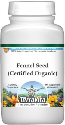 Organic Fennel Seed Powder - USDA Certified, 4 oz (ZIN: 517668) | Digestive Support, Tea & Cooking Spice for Natural Wellness